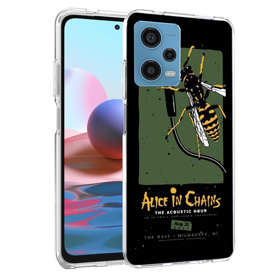 Rock Band Alice In Chains Handyhülle Für Redmi Note 13 12 14 15 Pro Plus 13R 11 11T 11E 11S 10 Pro 10S 9 9S Hülle Handy Klar TPU
