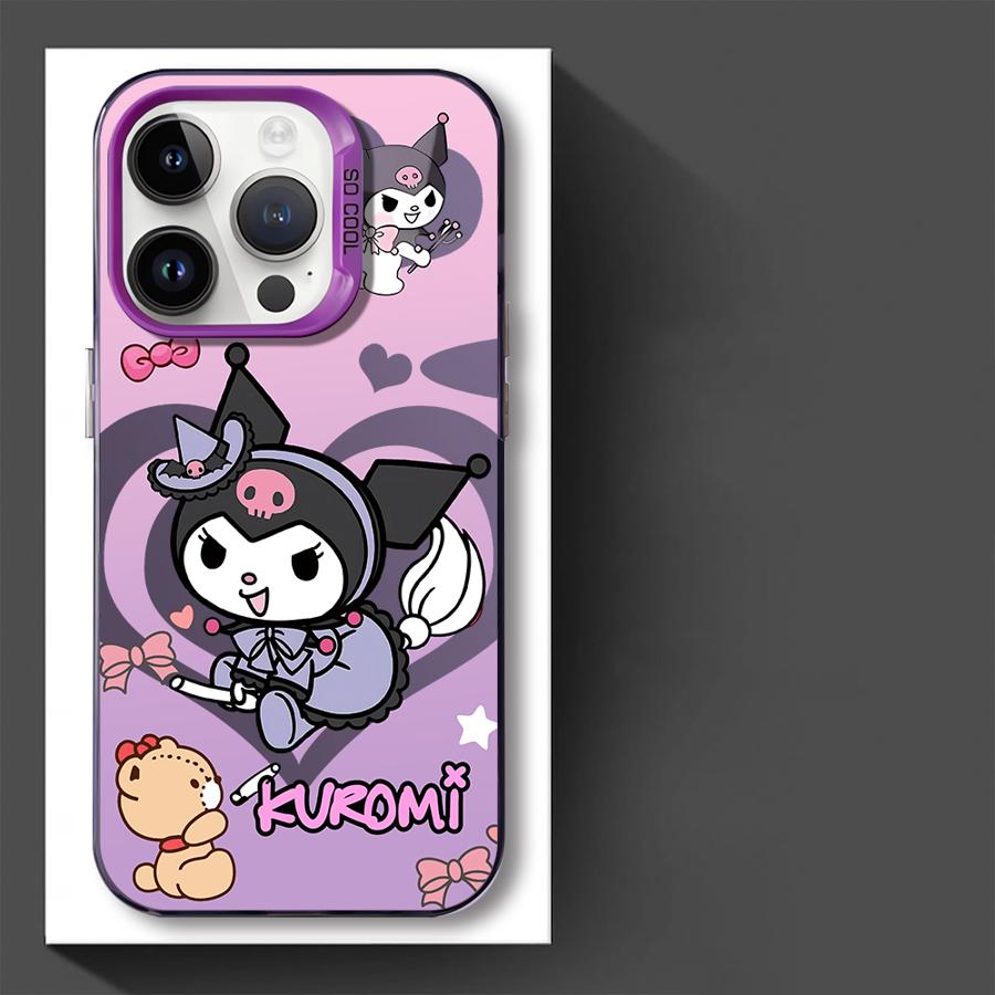 

Cartoon Kuromi My Melody Case for iPhone 16e 11 12 13 Pro Max 14 15 16 Plus 17 Air Soft Cover iPhone17