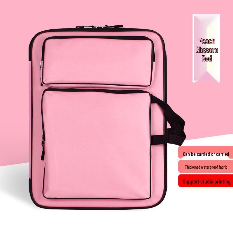 8K Handheld & Double Shoulder Children s Sketching and Painting Bag with Drawing Board Compartments