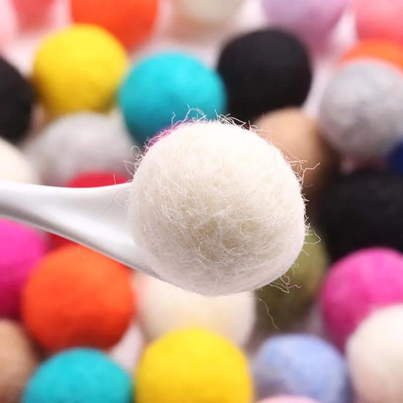 Round Wool Felt Balls for Girls, Pom Poms, Party Supplies, Wedding Decoration, DIY Accessories, 30mm, 10 Pcs