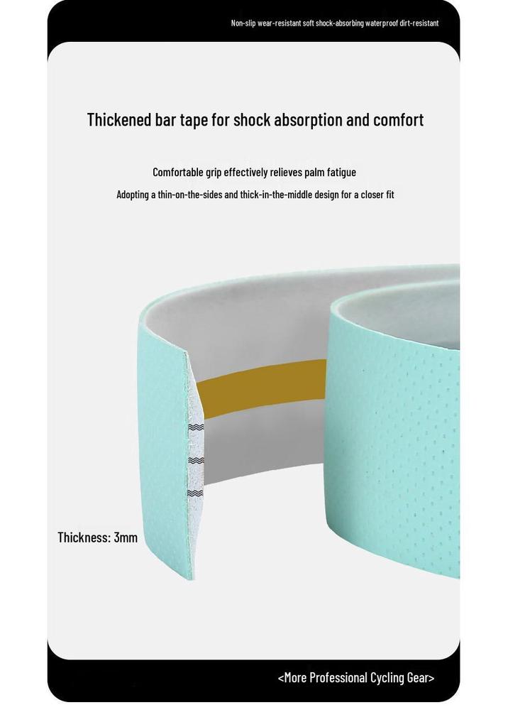 Solid Color Non-Slip Silicone Handlebar Tape: Comfortable, Shock-Absorbing, Sweat-Wicking for Road and Fixed Gear Bikes