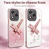 KADEM For Honor 400 Lite 5G Case Dragonfly Kickstand TPU Flowers Glitter Phone Cover
