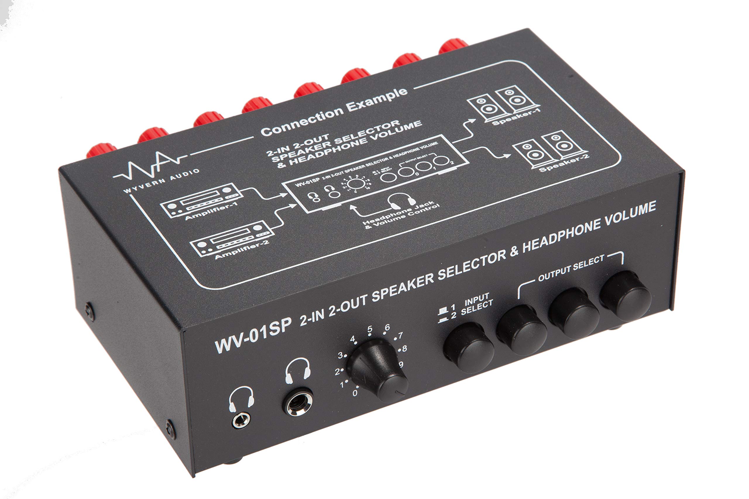 

Speaker Amplifier with Earphone Volume Function Plug Terminal Type [Headphone (6.3 & 3.5) Compatible] 2-in 2-out Selector/Switcher Banana [WV-01SP]