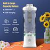 Portable Personal Blender for Shakes and Smoothies 600ml Fruit Juicer with 6 Blades 150W Power 2 Modes Built in Battery
