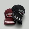 Korean Letters Embroidery Striped Baseball Hats New Men Women Sunshade Personal Versatile Casual Fashion Simple Ins Peaked Caps