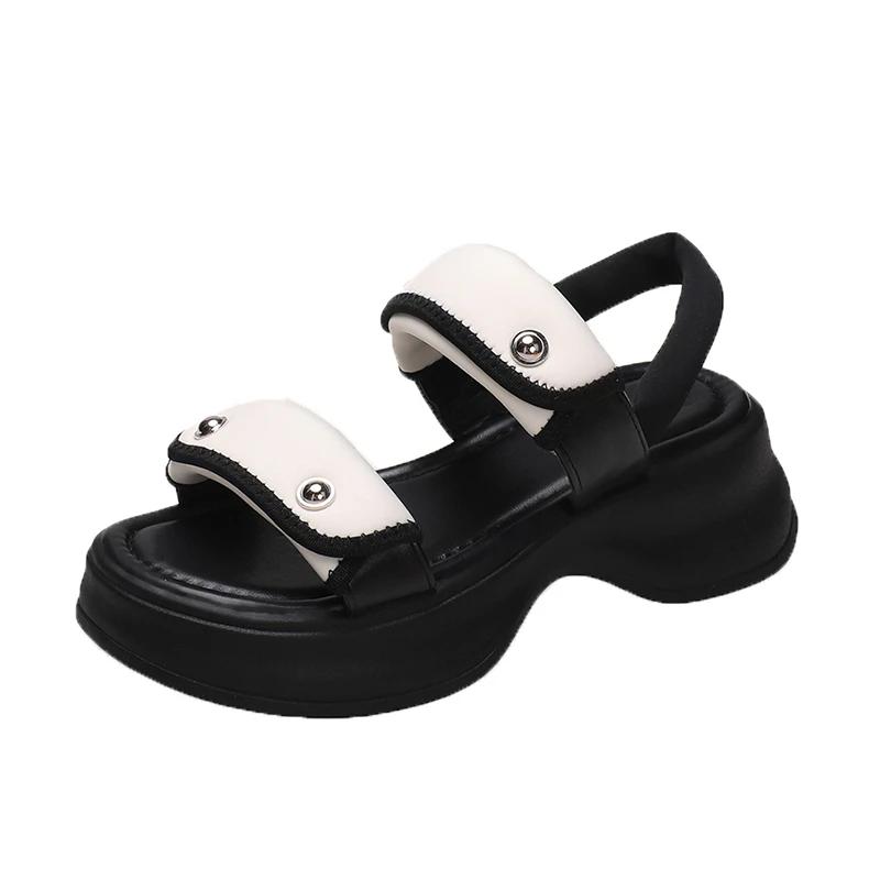 Fashion Shoes Female 2024 Summer Trendy and Versatile Women's Casual Sandals Waterproof Non-slip Platform Sandals Sandalias De Mujer