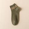 Men Spring and Summer New Two Bar Simple Sports Cotton Breathable Sweat Absorbing Short Tube Socks