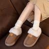 Bag Heel Cotton Shoes for Women In Autumn and Winter, Warm Home, Thick Soled Plush Cotton Slippers for Women Wearing Snow Boots
