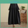 Plus Cotton Size Sleeve Long Vintage New In Dresses For Women Casual Loose Spring Autumn Dress