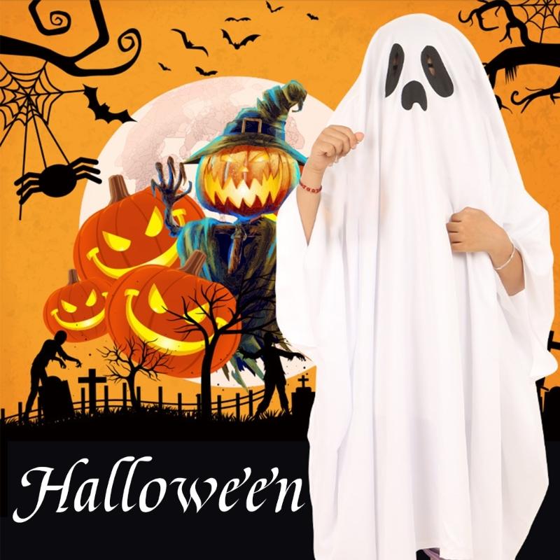 Kids Halloween Scary Hooded Cape, Halloween Scary Cloak Cosplay Costumes Halloween Cape Scary Costume
