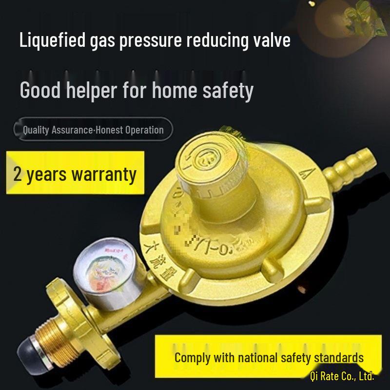 Explosion-Proof Pressure Reducing Valve for Household Gas Cylinders with Gauge