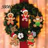 Winter Wonderland Decor Gingerbread Man Hanging Ornaments, Wooden Figure Pendants, Xmas Tree Rustic Christmas Decorations for Tree, Party Favors