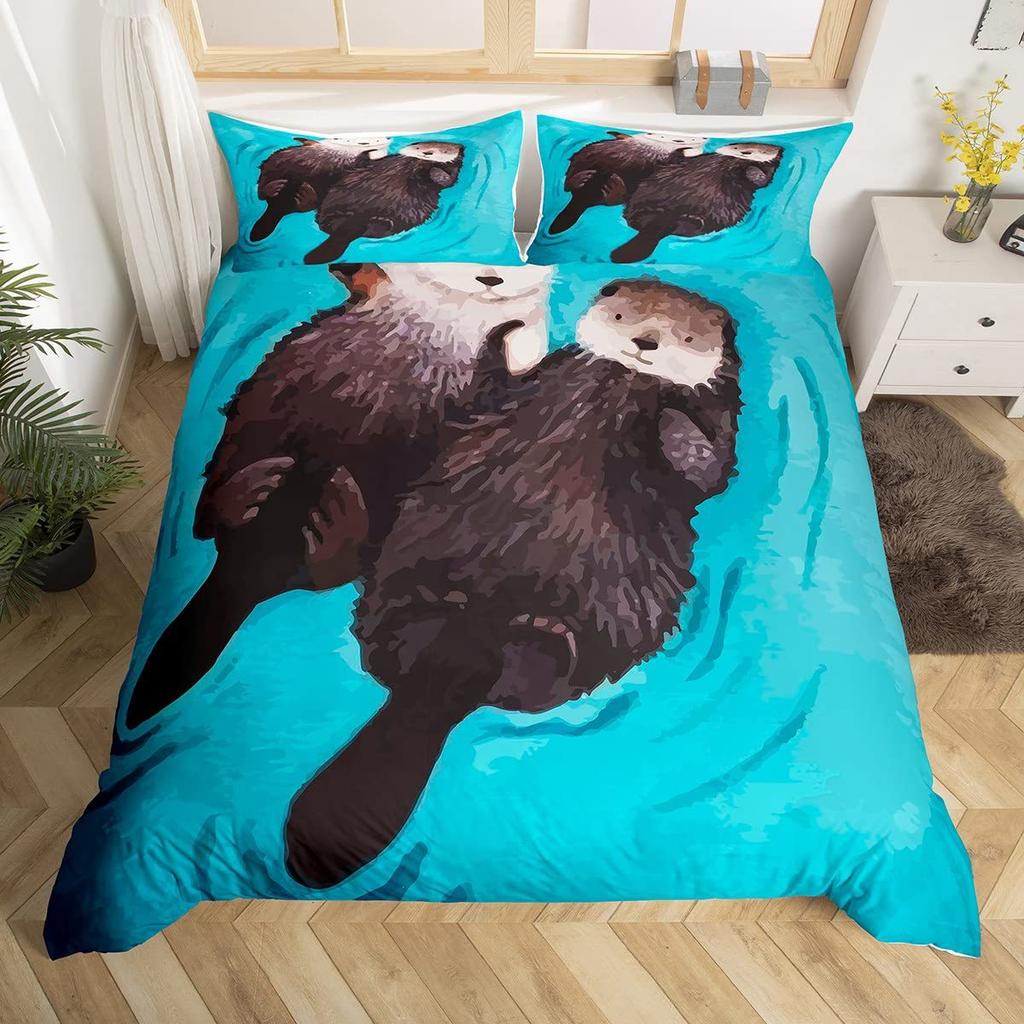 House And Truck Three-Piece Quilt Cover 3D Digital Printing Bedding Set Bed Cover