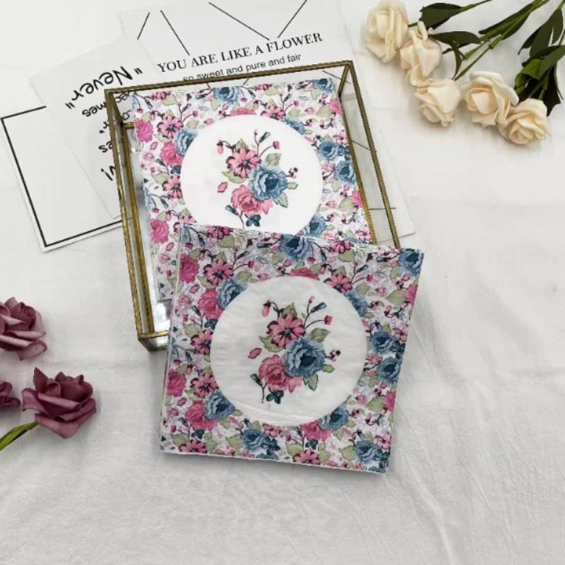 Disposable Party Napkin Double Layer 20 Pieces/Pack Colorful Flower Pattern
