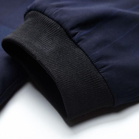 Men Coat Plaid Stand Collar Thin All Match Spring Jacket for Daily Wear