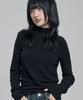 CHICKS High-Neck Layered Long Sleeve Black