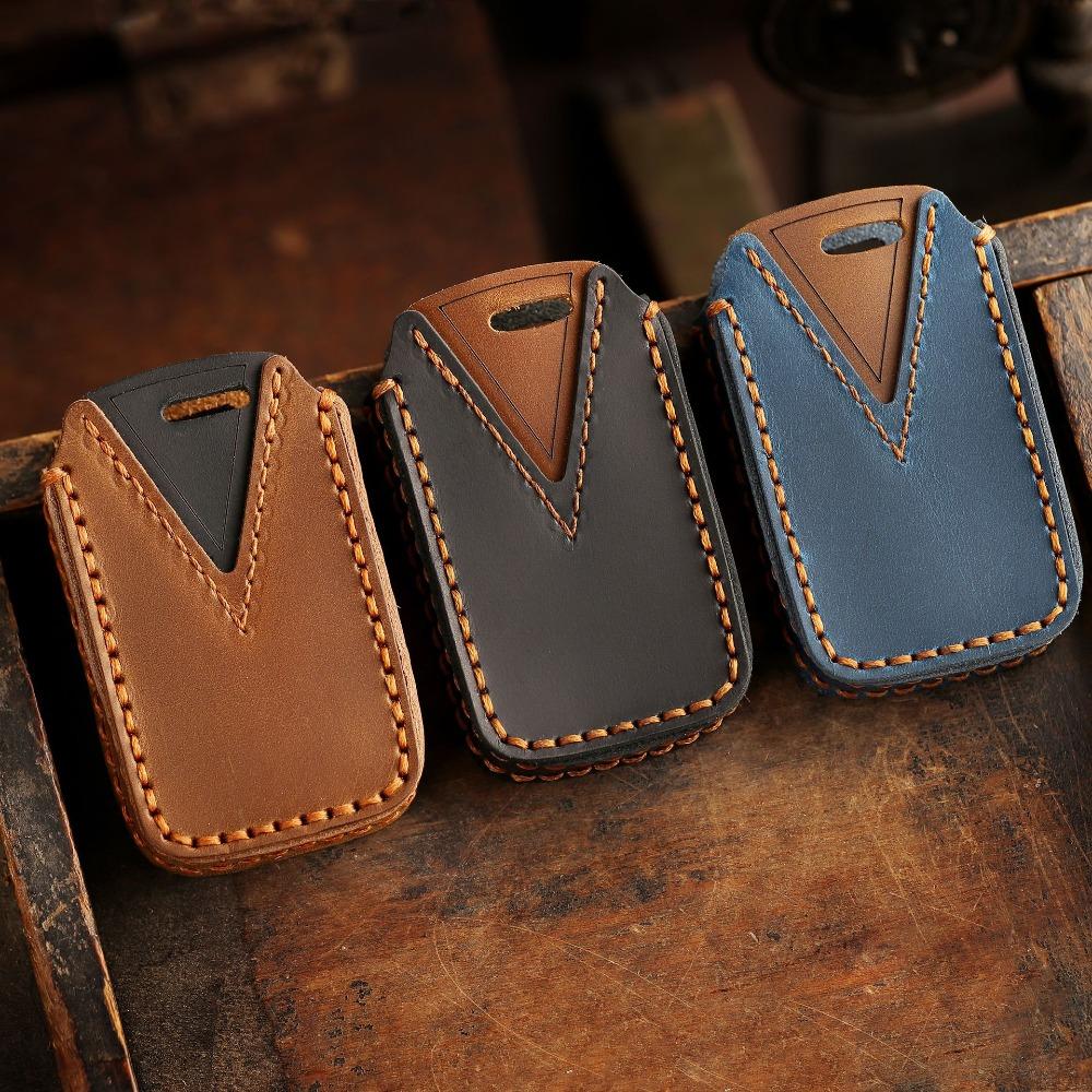 Echtes Leder Autoschlüsselhülle für Toyota Camry 09 Highlander 10 Crown Alte Modelle Schlüsselhalter