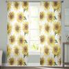 Modern Sunflower Tulle Curtains Living Room Kitchen Bedroom Cafe Hotel Home Decor Curtain With Sheer Polyester Perfect For