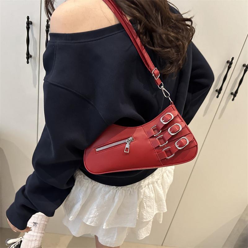 Premium Design Spring New Trend Retro Spice Girl High Texture Shoulder Underarm Messenger Bag