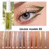 12 Farben Wasserdichter Metallischer Flüssiger Eyeliner Langanhaltender Grüner Goldener Blauer Schweißfester Schnelltrocknender Eyeliner Stift Augen Make-up