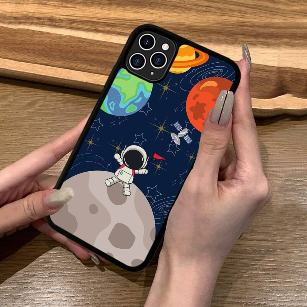 Cute Astronaut Phone Case Silicone PC+TPU For For IPhone 11 12 13 14 15 16 Plus Pro Max Cover