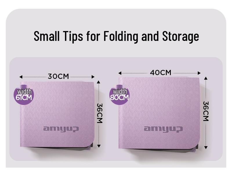 Skládací protiskluzová podložka na jógu a fitness – Silná, tlumící nárazy, přenosná podložka pro domácí použití nebo na kolej.