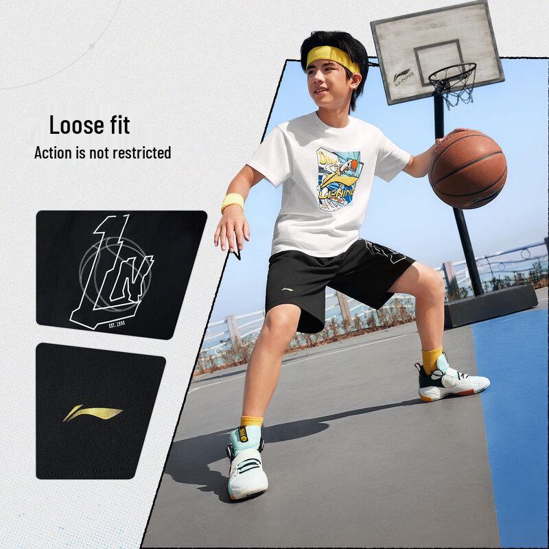 Li-Ning Kids' Unisex Cotton-Blend Sports Shorts