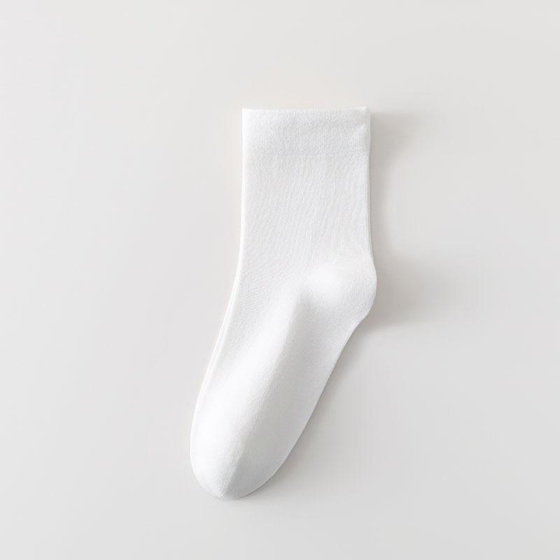 Men's Pure Cotton Autumn-winter Mid-length Socks with Antibacterial, Sweat-absorbing and Odor-preventing Properties. Cotton Business Men's Socks.