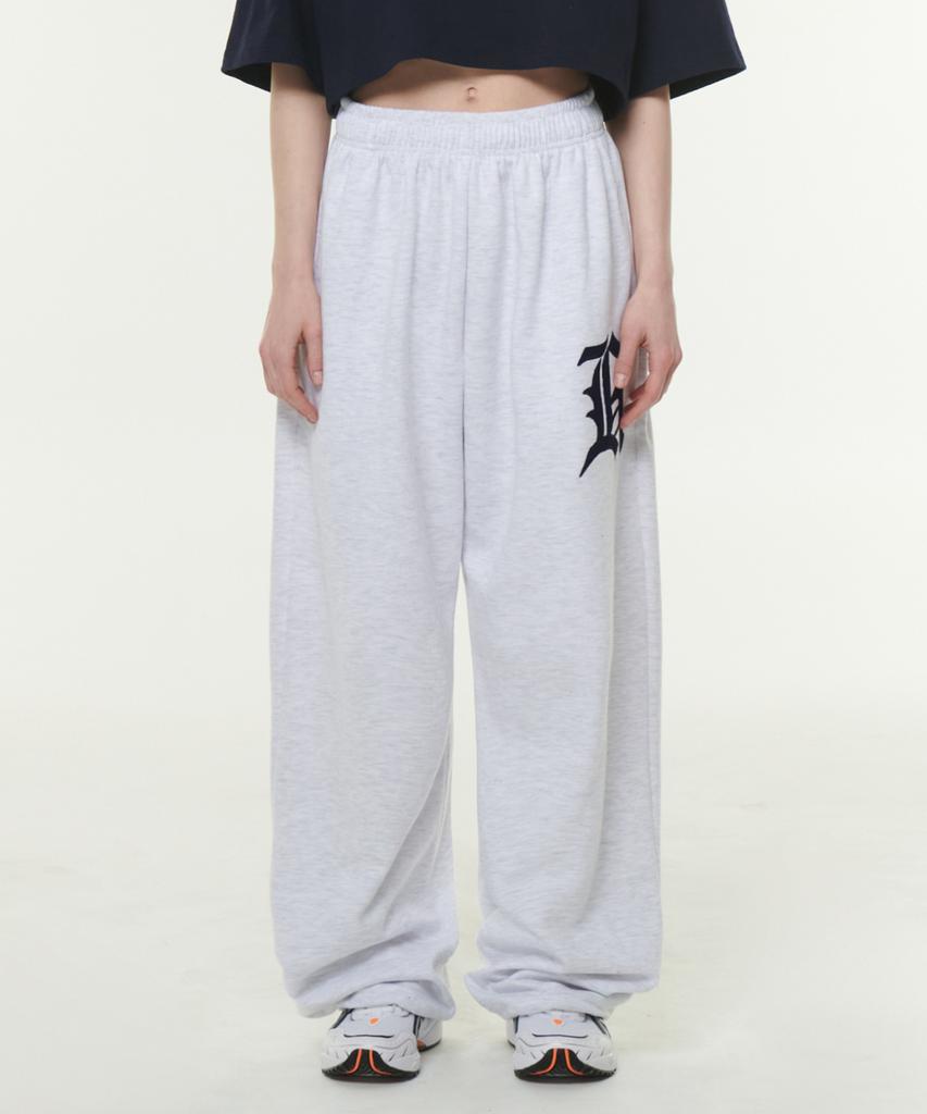 TAKEASY Women'S R Logo Wide Pants (White Melange)
