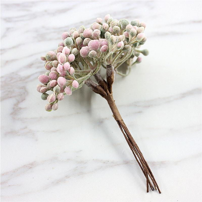 Fake Branches Simulati Leaf Wedding Props Home Artificial Landscaping Pine Needle Berry Hang Frost Flower Tree Branches Leaves