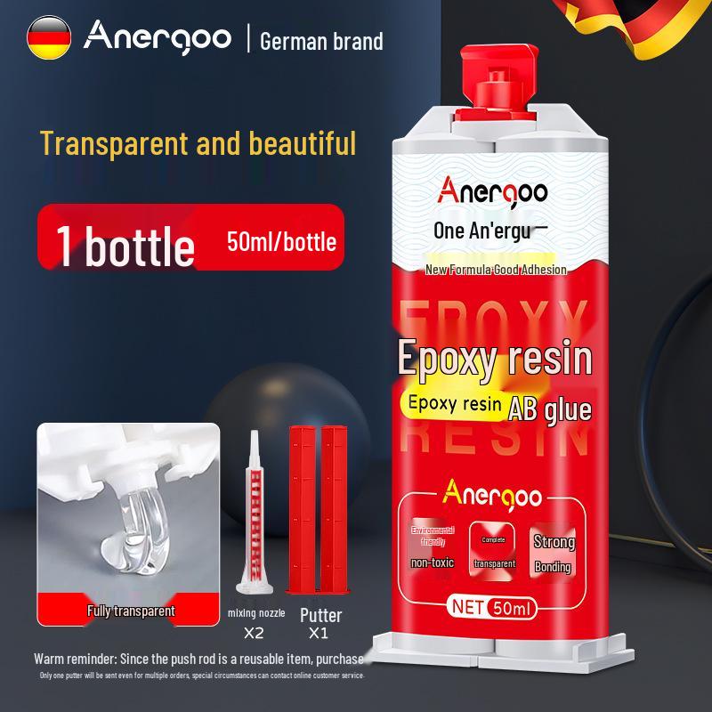 Epoxy Resin AB Glue: Clear, Strong, Quick-Drying Adhesive for Metal, Fishing Rods, Jade, Figurines, Ceramics, and Iron.