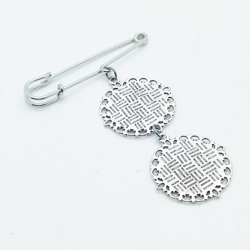 Blank Badge Pin Single Sided Printing Pendant Brooch Alloy Material Heat Transfer Blank Brooch for DIY Personalization