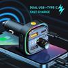Bluetooth MP3 Car FM Charger with Digital Display & Fast Charging
