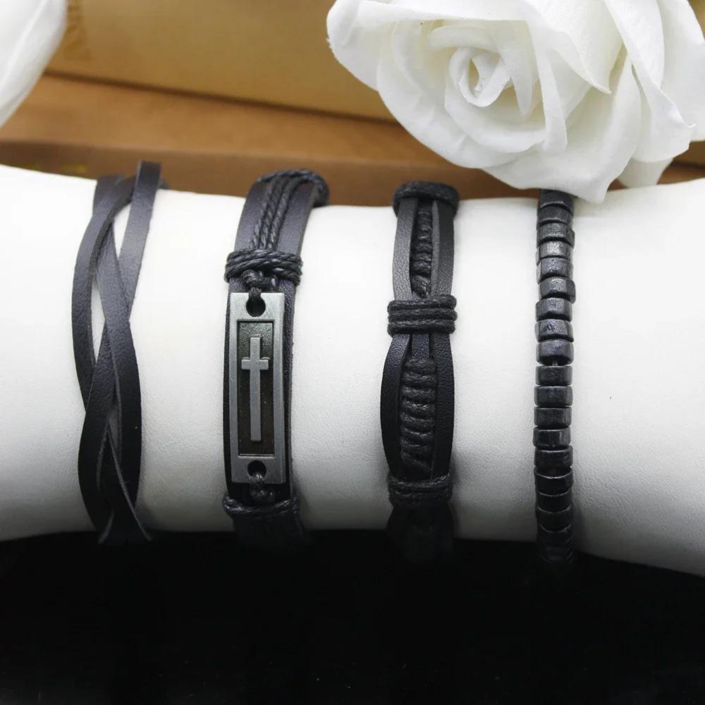 5pcs Set Fashionable New Quartz Watch Bracelet Calendar Gentlemanliness Round Dial Classic Watch for Gift Include Bracelet Box