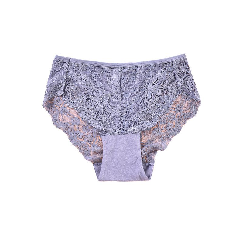 

Кружевные трусики больших размеров для женщин - Чистый хлопок, Высокий разрез, Длинная ластовица, Идеальны для мам среднего возраста (До 280 фунтов) XL синий