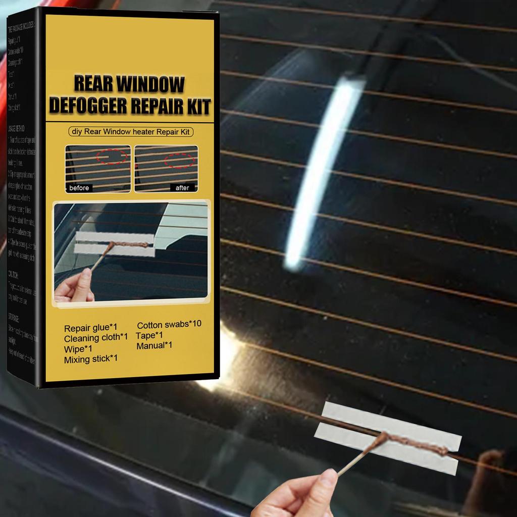 Car Rear Window Defogger Repair Kit DIY Quick Repair Scratched Broken Defroster Fix Heater Glass Lines Defroster Grid