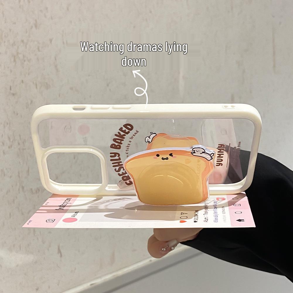 Transparent Protective Case for iPhone 14 - Apple 16/17 Promax Toast Stand Edition