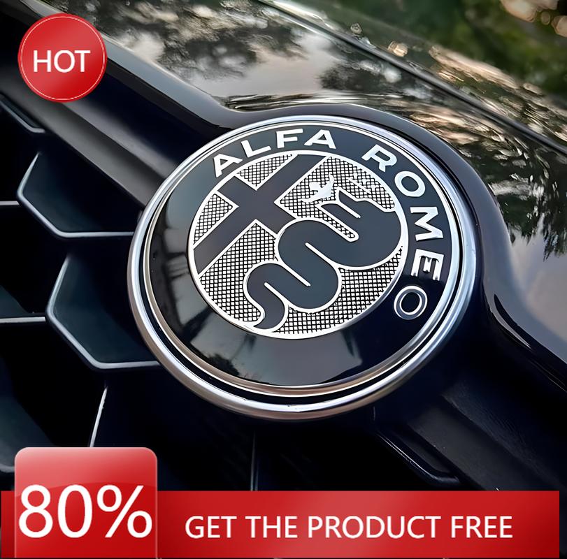 Hub Caps 1Pcs For Alfa Romeo 156 166 Giulietta Stelvio 4C MITO 156 Giulia Sportiva 74mm Car Front Hood Emblem Logo Rear Trunk BaW