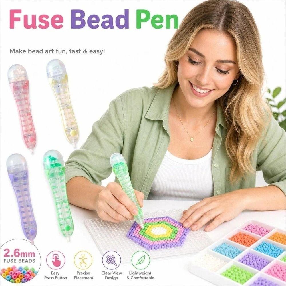 2.6mm Tip Bead Placement Pen Automatic Press-Type Bead Pen Beading Crafts Tool