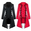 Women's Fashion Medievals Solid Color Long Sleeve Triple-Breasted Coat