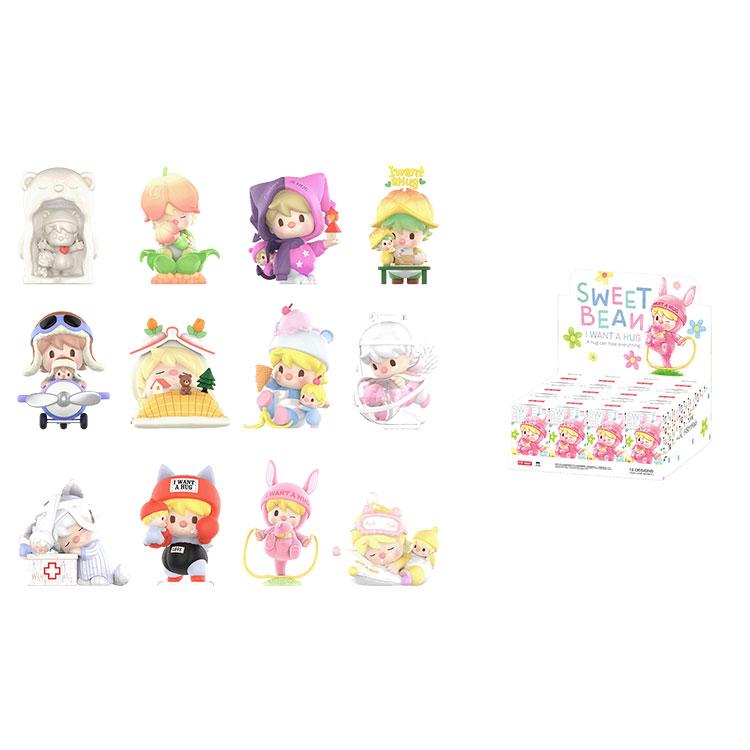 New POP MART Little Sweet Bean, Love Hug Collection Blind Box Products Single Mystery Box/Full Box 12 Pcs PPMT-2501-0072