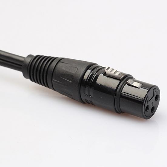 3-Pin XLR Female XLR Male Y to Dual Splitter Audio Cable Adapter