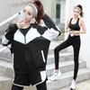 Women's Plus Size 5-Piece Yoga Set: Long Sleeve & Pants for Autumn/Winter Outdoor Gym Running