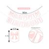 Happy Birthday Bow Girl Banner - Bow 1st Birthday Decoration,Pink First Bow Happy Birthday Banner,Girl First birthday Party Decor