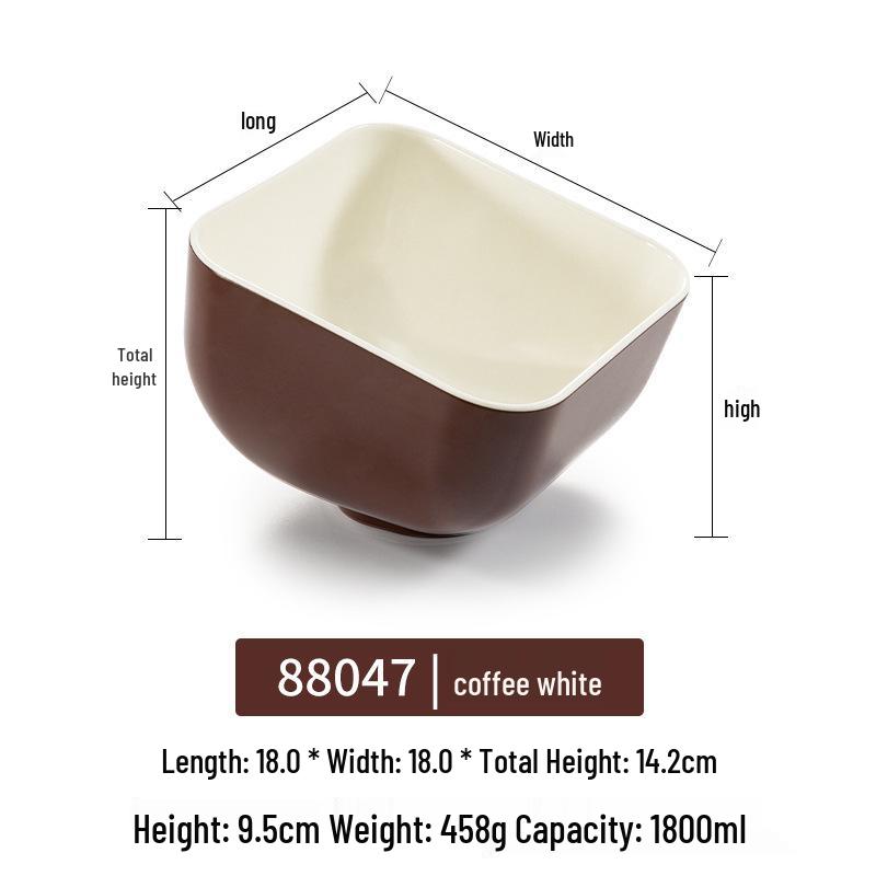 Melamine Rectangular Plate for BBQ & Side Dishes - Imitation Porcelain Tableware