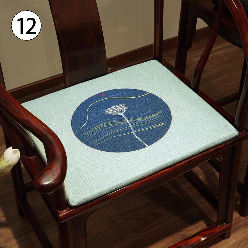 Chinese Style Chair Cushion Mahogany Sofa Stool Seat Pad Dining Chair Tatami Living Room Armchair Cushion Zen Meditation Mat