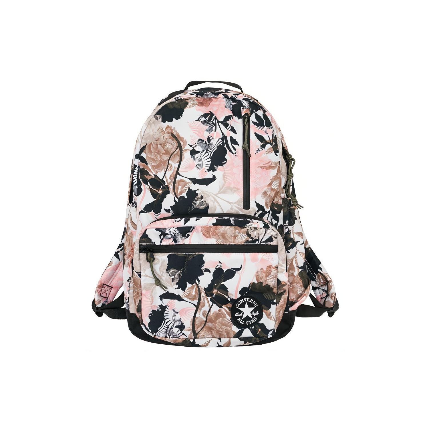 Converse Casual Sports Floral Print Zipper Adjustable Shoulder Strap Backpack Unisex Backpack 10006931-A04 Multicolor