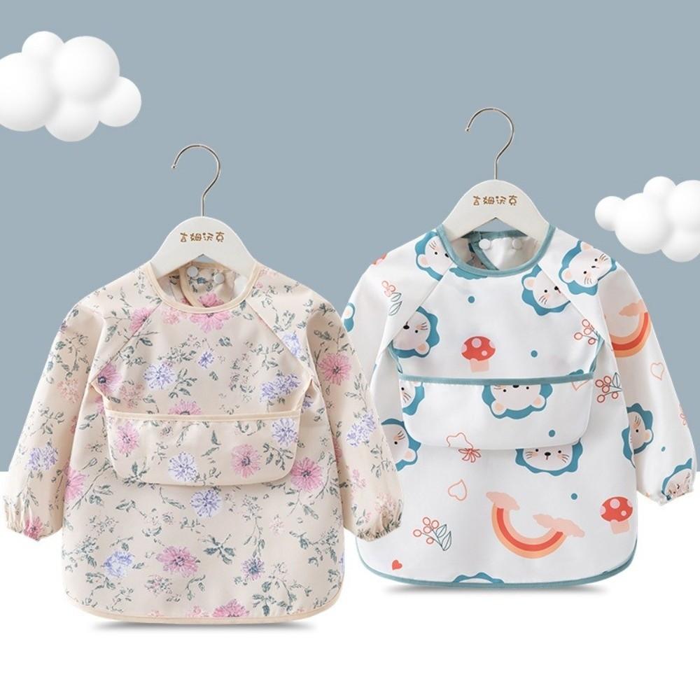 Waterproof Child Feeding Bib Feeding Blouse Toddler Bibs High Quality Long Sleeve Apron