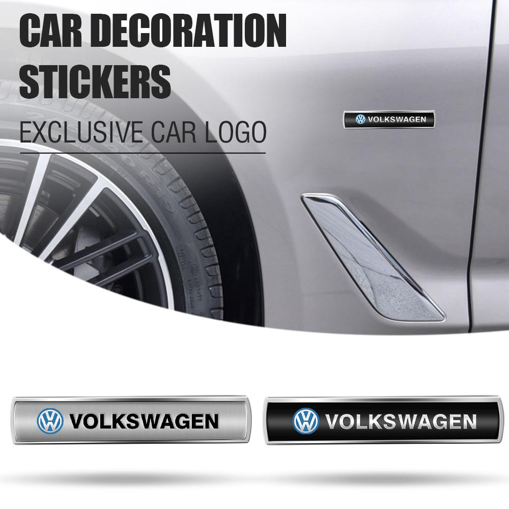 Car Rear Trunk Body Fender Emblem Metal Sticker Decoration For Volkswagen VW Rline GTI Golf 5 Jetta Caddy Passat B6 Tiguan Polo zd8