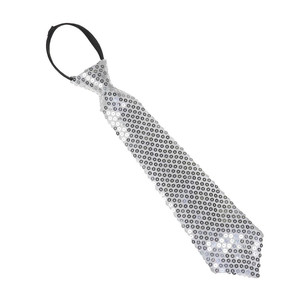 [Xiang Ru] One-touch Necktie, Can Be Put On In 5 Seconds, Plain, Approximately 8cm Wide, for Men, Women, Children, Boys, Girls, Sequined, Sparkly,